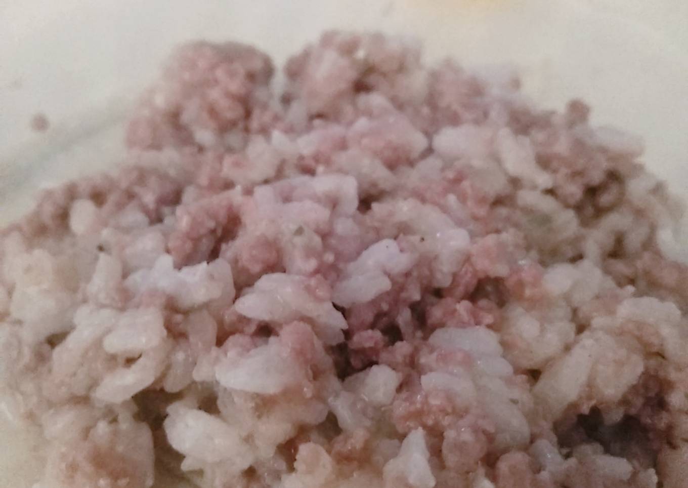 Arroz con carne picada