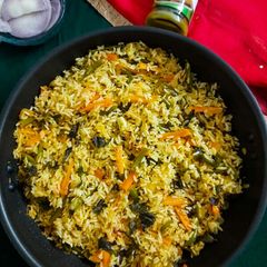 A picture of Masala rice or pulao.