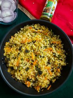 A picture of Masala rice or pulao.