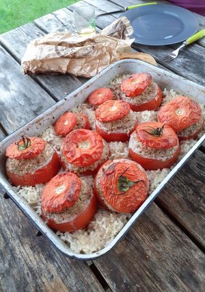 Une photo de Les tomates farcies, plat familial, sain et gourmand !