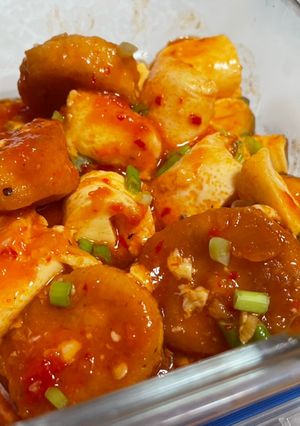 Foto resep Tofu telor kukus bumbu nano nano (pedas asam manis gurih)