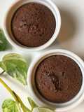 Simple Chocolate Lava Mug Cake (Lava Cake Coklat Simple) - hanya 3 bahan dengan takaran sendok