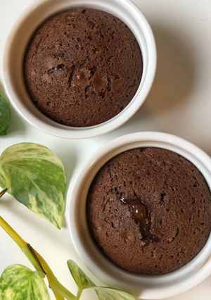 Foto resep Simple Chocolate Lava Mug Cake (Lava Cake Coklat Simple) - hanya 3 bahan dengan takaran sendok