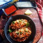 Stuffed Twister Potato with Smoky Butter Sauce