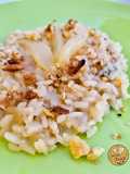 Risotto gorgonzola, pere e noci