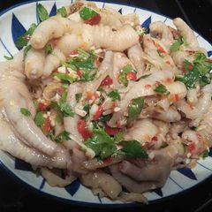 A picture of Chicken feets in Thailand salad.
