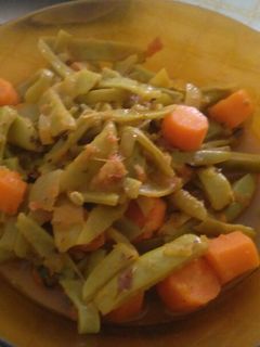 Una foto de Judías verdes con curry y cúrcuma