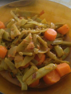 Una foto de Judías verdes con curry y cúrcuma
