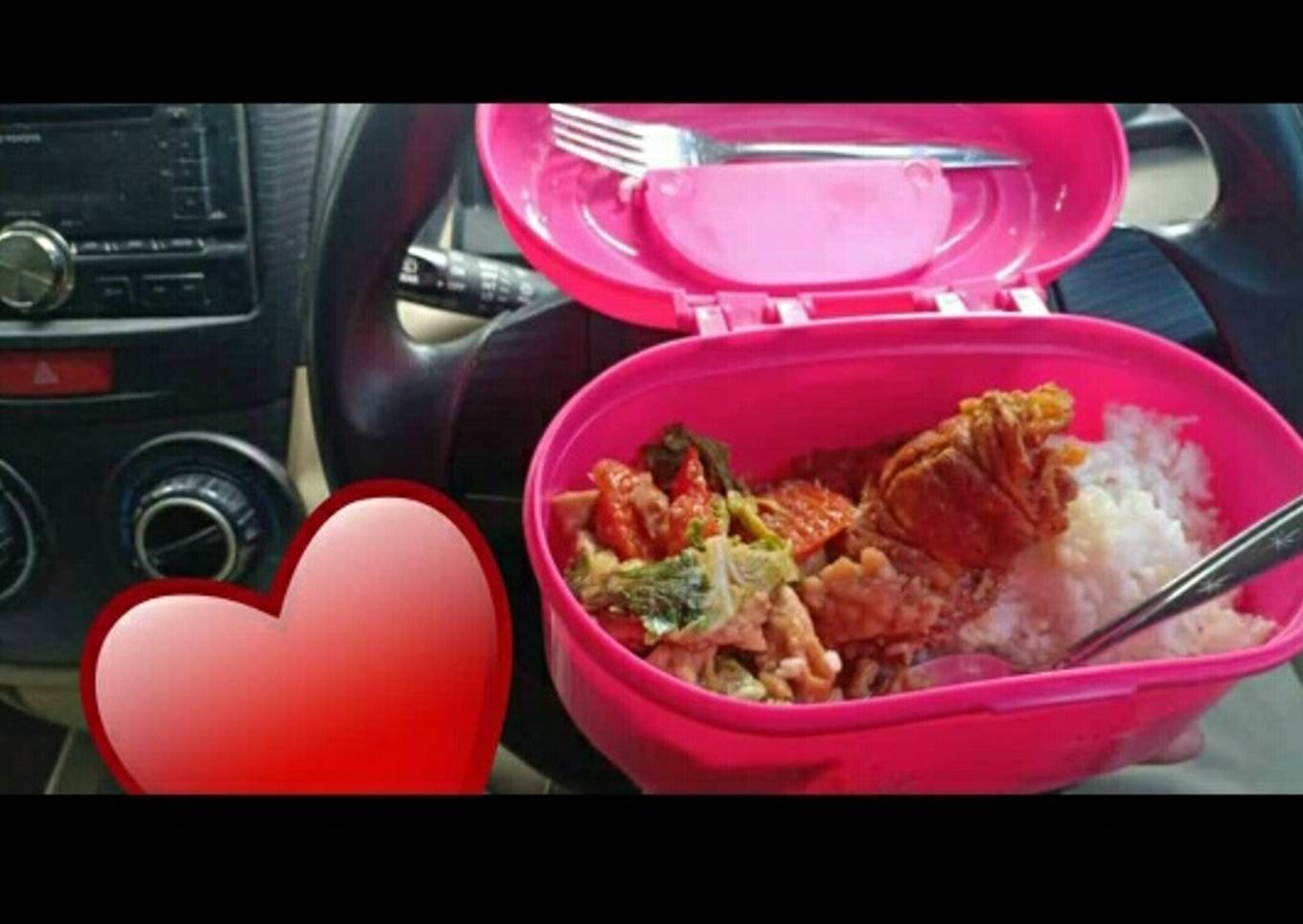 Ayam goreng telur & capcay