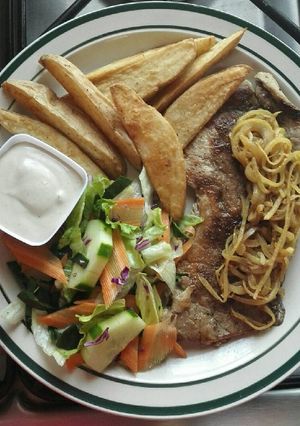 Una foto de Bistec a la plancha