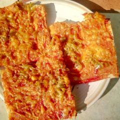 A picture of White bread pizza.