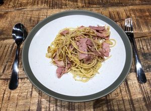 Foto resep Spagheti Aglio Olio Bacon