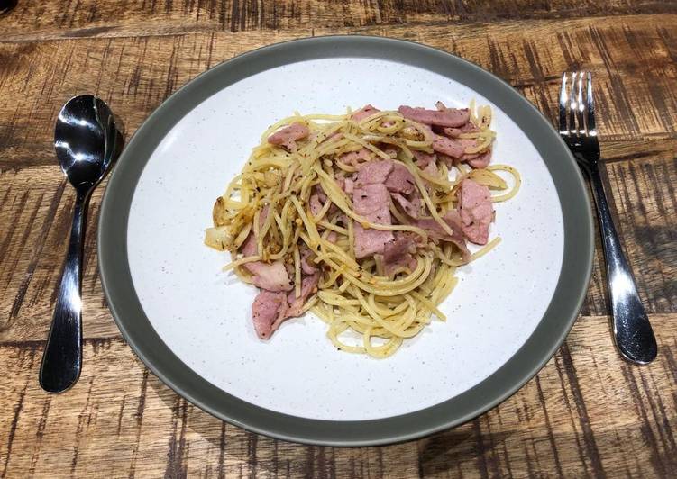 Resep Spagheti Aglio Olio Bacon Anti Gagal