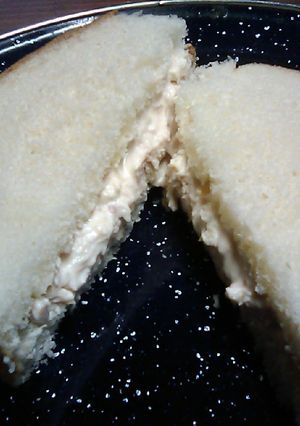 A picture of Simple chicken salad sandwich.