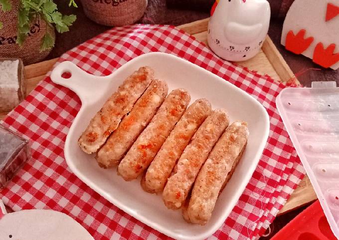Anti Ribet, Membuat Homemade Chicken Cheese Sausages (Sosis Ayam Keju Homemade) Sederhana Dan Enak