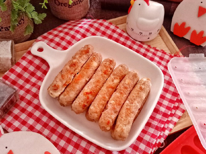 Anti Ribet, Membuat Homemade Chicken Cheese Sausages (Sosis Ayam Keju Homemade) Sederhana Dan Enak