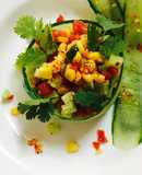 Corn cucumber tomato salad