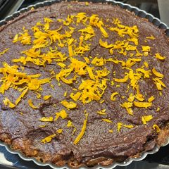 A picture of Orange Chocolate Tart (no sugar).