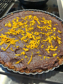 A picture of Orange Chocolate Tart (no sugar).