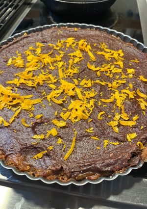 A picture of Orange Chocolate Tart (no sugar).