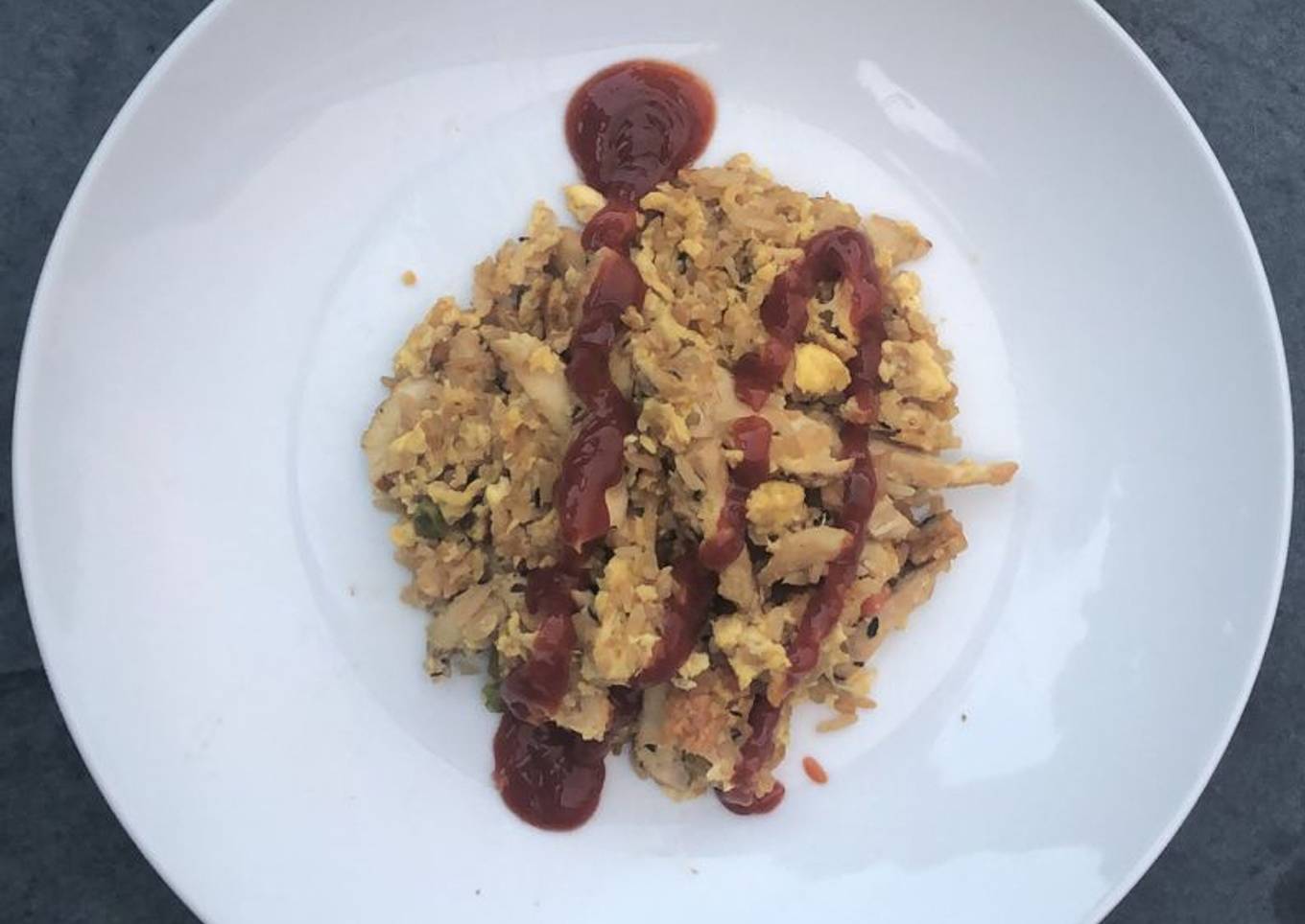 Arroz chino con huevo