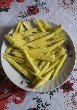 Una foto de Ensalada de mango verde