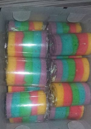 Foto resep Mini roll rainbow