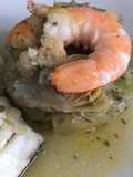 Alcachofas salteadas con langostinos