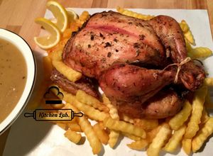 Foto resep Lemon-herb Roast Chicken (with brown sauce)