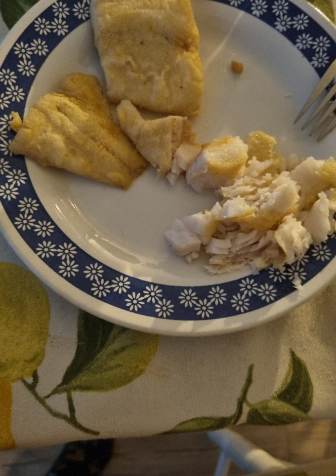 Una foto de Pescado con harina
