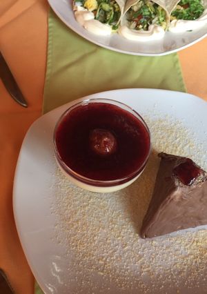 Una foto de Mousse de chocolate y frambuesa