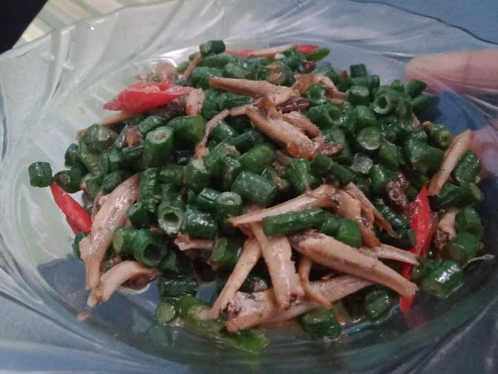 Langkah Gampang Membuat Resep Tumis teri kacang panjang yang  Bikin Ketagihan Anti Ribet, Bikin Ngiler