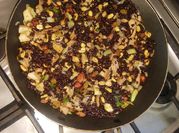 Una foto de arroz avellanas