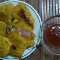 A picture of Kand(Purple Yam) Bhajiya.