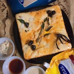 A picture of Focaccia bread.