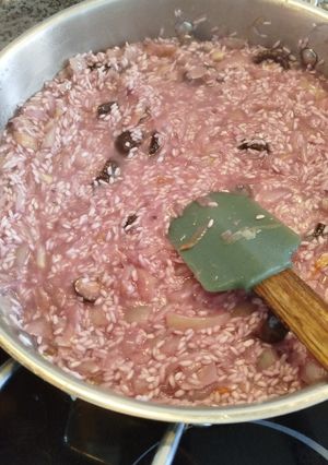 Una foto de Risotto morado