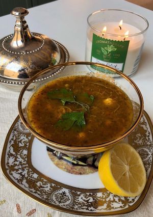صورة لوصفة شوربة الحريرة المغربية 🇲🇦