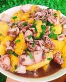 Mực xào dứa