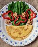 Tortilla francesa u omelette 🥚de 14 gramos de proteína, como parte de un desayuno saludable 🌱
