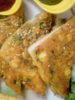 कॉर्न ब्रेड तवा पकोड़ा रेसिपी मुख्य फोटो