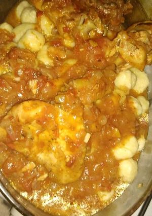 Una foto de Ñoquis bomba con queso !