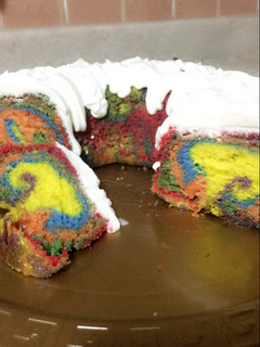 صورة لوصفة الكيكة الملونة 🌈
