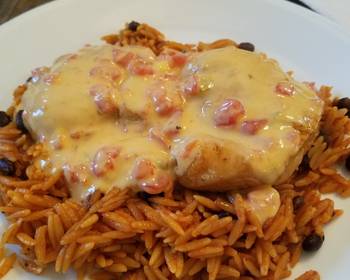 Best Recipe Queso Chicken  Orzo Very Delicious