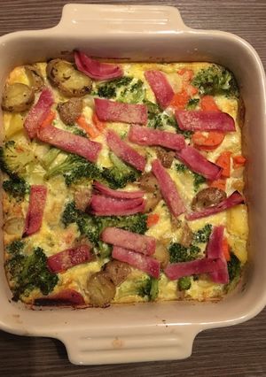 Una foto de Frittata Saludable de Vegetales y Jamón