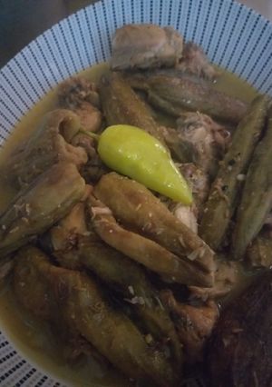 A picture of White Chicken Karela.