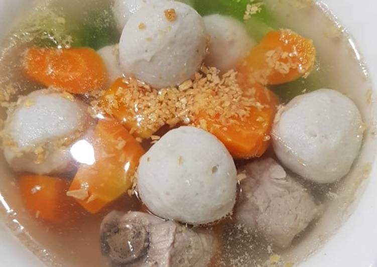 Resep sop bakso ikan