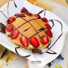 A picture of Strawberry pancake.