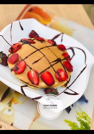 A picture of Strawberry pancake.