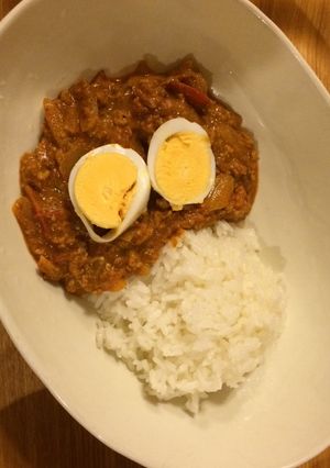 A picture of Pork keema with soymilk.