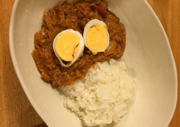 Pork keema with soymilk